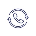 request phone call, callback line icon