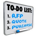 Request for Proposal RFP Quote Purchase To Do List Dry Erase Boa