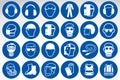 Required Personal Protective Equipment PPE Symbol,Safety Icon Royalty Free Stock Photo