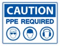 Required Personal Protective Equipment (PPE) Symbol,Safety Icon,Vector illustration Royalty Free Stock Photo