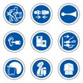 Required Personal Protective Equipment (PPE) Symbol,Safety Icon,Vector Illustration Royalty Free Stock Photo