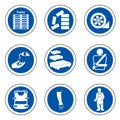 Required Personal Protective Equipment (PPE) Symbol,Safety Icon,Vector Illustration Royalty Free Stock Photo