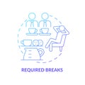 Required work pause concept icon