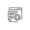 Requirement gathering line icon