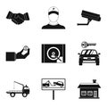 Requisite icons set, simple style Royalty Free Stock Photo