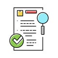 requisition review color icon vector illustration