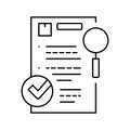 requisition review line icon vector illustration