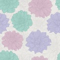 Rero seamless pattern with flowers Royalty Free Stock Photo