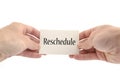 Reschedule text concept Royalty Free Stock Photo