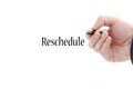 Reschedule text concept Royalty Free Stock Photo