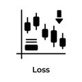 Rescission chart in modern design style, concept of business loss