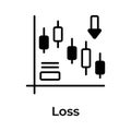 Rescission chart in modern design style, concept of business loss