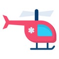 rescue, air ambulance flat icon