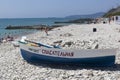 Rescue boat on the beach in Dederkoy