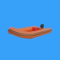 rescue boat front look 3d object