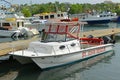 Rescue Boat at St. John Island, US Virgin Islands, USA Royalty Free Stock Photo