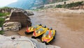 The rescue boat on the Yellow River