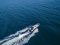 Rescue Coast security guard motor boat ship sea patrol isolated v Royalty Free Stock Photo