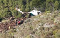 Rescue of a deadly helicopter crash in the Spanish island of Mallorca