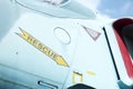 Rescue decal on an old aircraft Royalty Free Stock Photo