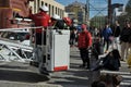 Rescue demonstration firefighters Royalty Free Stock Photo