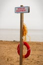 A rescue equipment station at a public beach Royalty Free Stock Photo