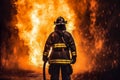 rescue fire smoke safety equipment firefighter fighter uniform emergency fireman. Generative AI.