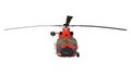 Rescue Helicopter 1- Front view white background 3D Rendering Ilustracion 3D Royalty Free Stock Photo