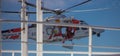 Rescue Helicopter Loading Passenger From Cruise Ship