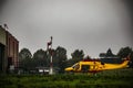 rescue helicopter ready to intervene (118 Italian health emergency number) image from Treviso hospital.