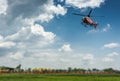 Rescue helicopter taking off Royalty Free Stock Photo