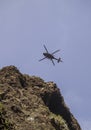 Rescue Helicopter in Teno on Tenerife Island