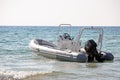 The Rescue motor boat at the seaside