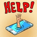 Rescue by phone. Helping hand