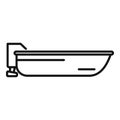 Rescue sea boat icon outline vector. Search flood