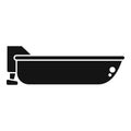 Rescue sea boat icon simple vector. Search flood