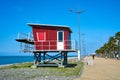 Rescue service house on the sea beach of the resort town