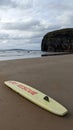 Rescue Surfboard on ballybunion beach on the Wild Atlantic Way