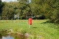 Rescue tires as security at a swimming pond