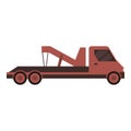 Rescue tow truck icon cartoon vector. Pull broken vehicle