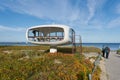 rescue tower by architect Ulrich Muether on the beach on the Baltic coast of Binz on the island of Ruegen in Germany