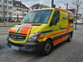 Rescue Vehicle Ambulance yellow red blue light paramedic