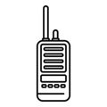 Rescue walkie talkie icon outline vector. Radio transceiver