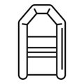 Rescuer boat icon outline vector. Life rescue