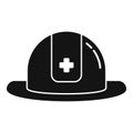 Rescuer helmet icon simple vector. Fireman hat