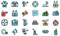 Rescuer icons set vector flat Royalty Free Stock Photo