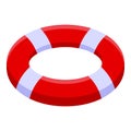 Rescuer life buoy icon, isometric style