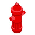 Rescuer water hydrant icon, isometric style