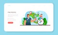 Rescuer web banner or landing page set. Emergency help, ambulance lifeguard Royalty Free Stock Photo