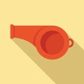 Rescuer whistle icon flat vector. Flood hurricane